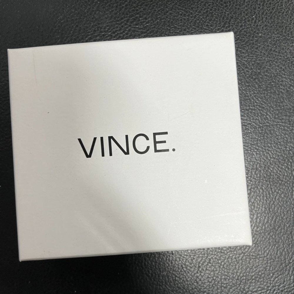 Vince brand black leather card holder
